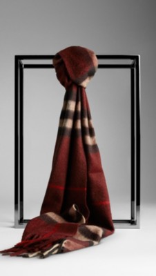 Check Cashmere Scarf