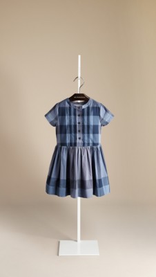 Check Pleat Front Dress