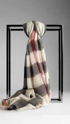 Check Cashmere Scarf