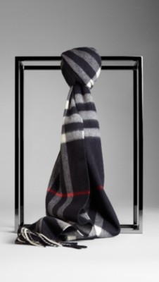 Check Cashmere Scarf