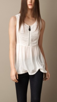 Ruched Georgette Vest