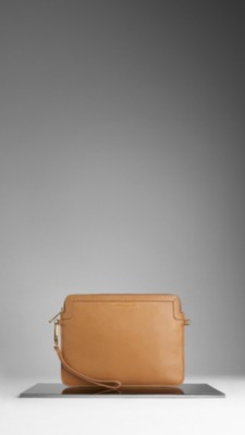 London Leather Crossbody iPad Case