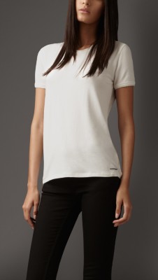 Silk Panel Jersey Top