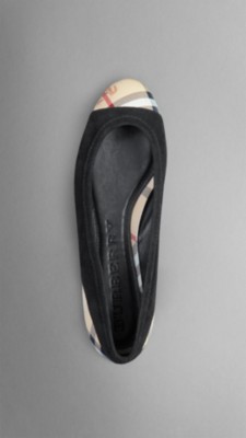 Haymarket Check Suede Ballerinas