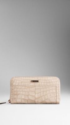 Alligator Leather Ziparound Wallet