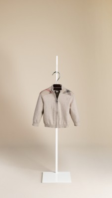 Check Panel Cotton Cardigan