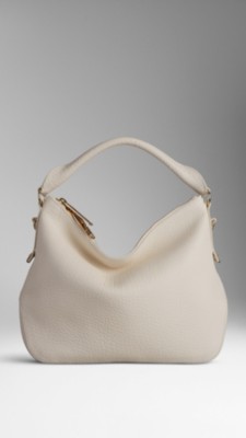 Small Heritage Grain Leather Hobo Bag