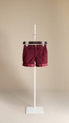 Check Lined Cotton Shorts