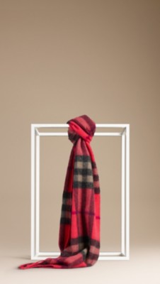 Exploded Check Cashmere Scarf