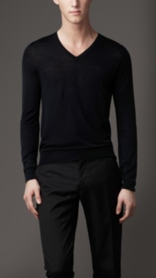 Check Detail Merino Sweater