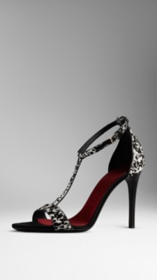 Animal Print Calfskin Sandals