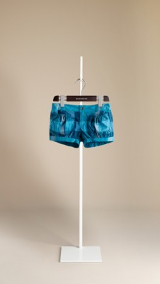 Check Cotton Voile Shorts
