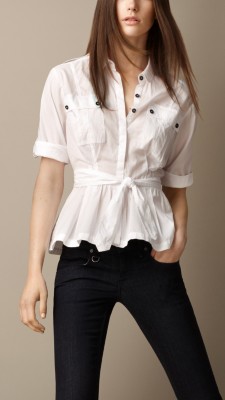 Military Peplum Shirt