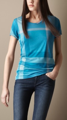 Camiseta de checks en tejido jersey