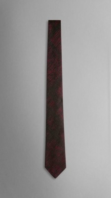 Check Tweed Wool Silk Tie