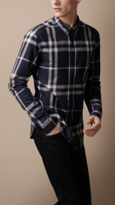 Exploded Check Cotton Shirt
