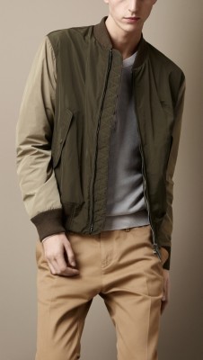 Contrast Sleeve Blouson