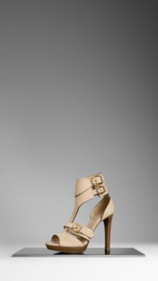 Buckle Detail Nubuck Sandals