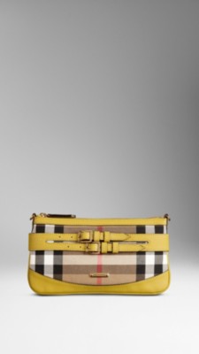 Bridle House Check Clutch Bag