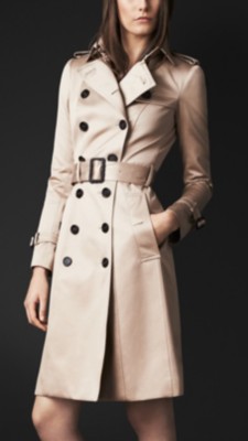 Cotton Sateen Trench Coat