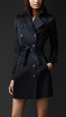Cotton Sateen Trench Coat