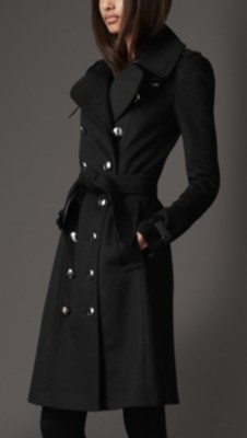 Long Wool Cashmere Trench Coat