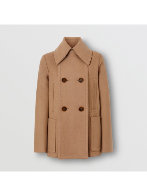 women's wool cashmere pea coat