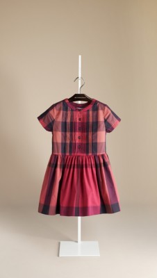 Check Pleat Front Dress
