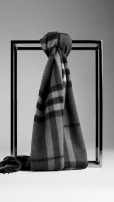 Check Cashmere Scarf