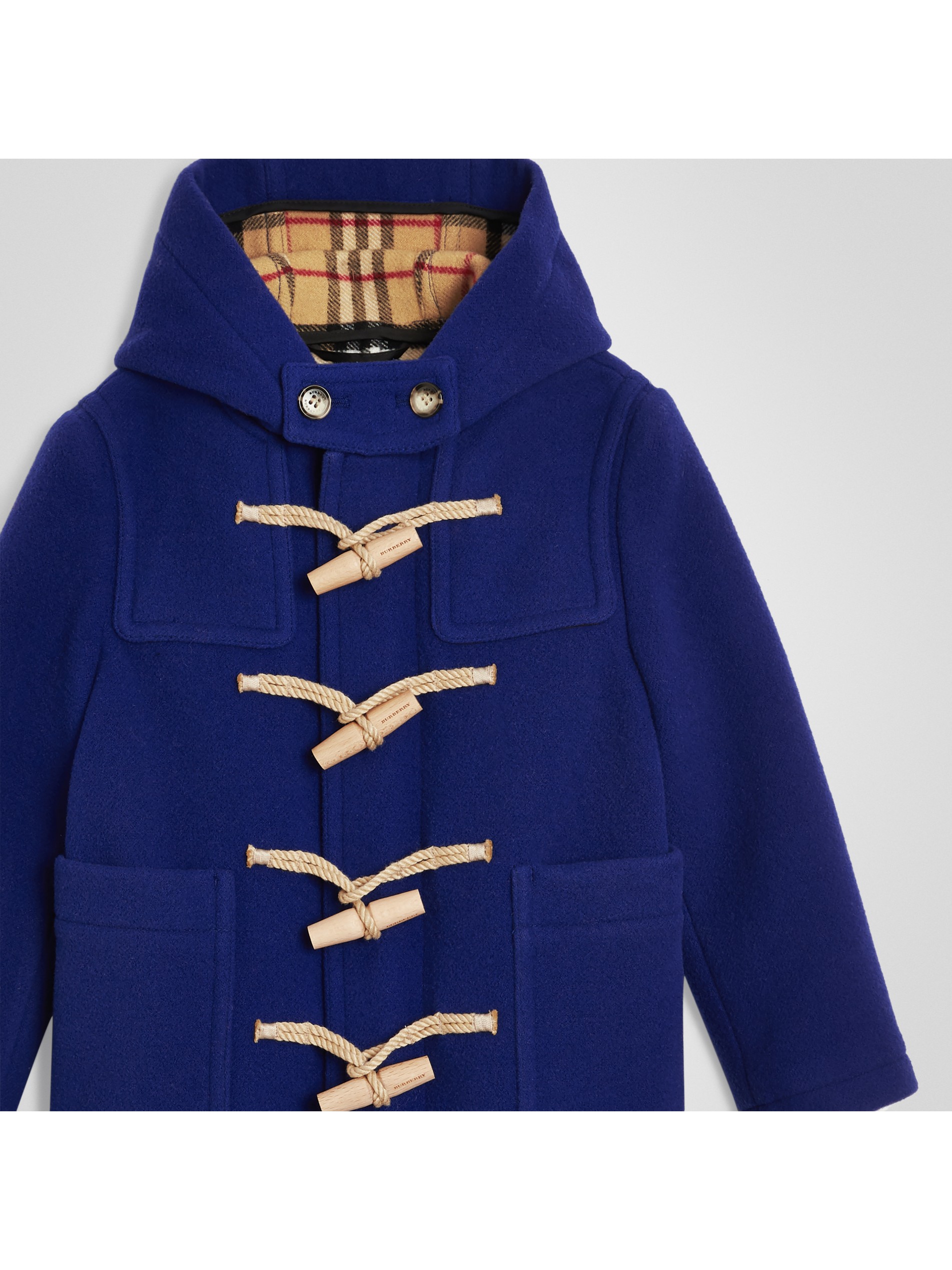 brilliant blue double-faced wool duffle coat image41