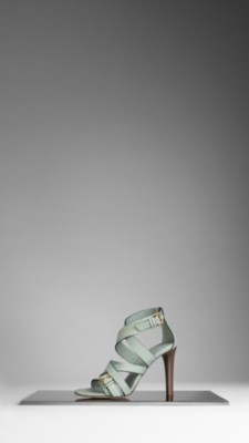 Buckle Detail Nubuck Sandals