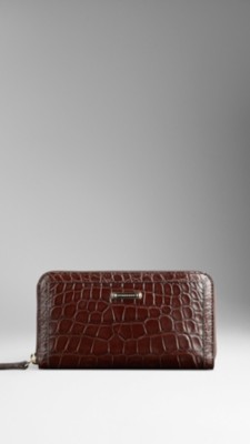 Alligator Leather Ziparound Wallet