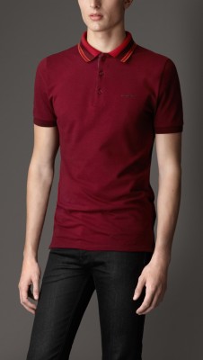 Striped Collar Polo Shirt
