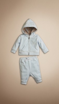 Velour Hooded Top and Trouser Set