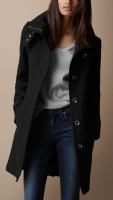 Belted Collar Wool Coat