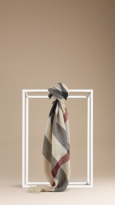 Check Wool Scarf