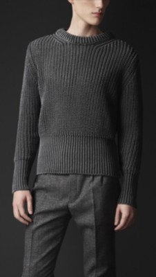 Jersey de canalé en algodón