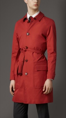 Lizard Skin Undercollar Gabardine Car Coat
