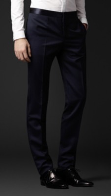 Virgin Wool Tuxedo Trousers