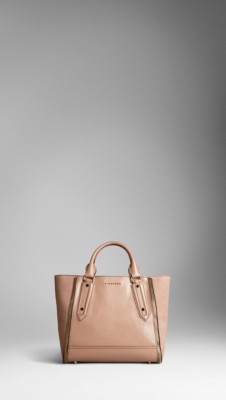 Bolso tote mediano de cuero London con detalle de cremallera