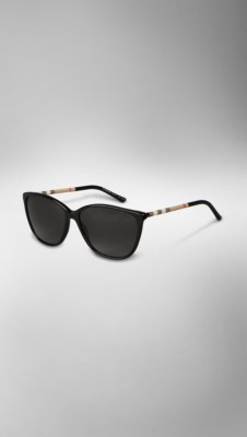 Check Wrapped Cat-Eye Sunglasses