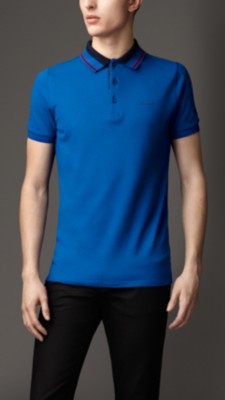 Striped Collar Polo Shirt