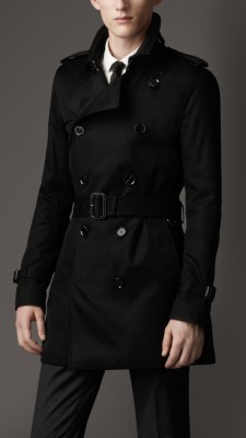 Mid-Length Technical Cotton Trench Coat