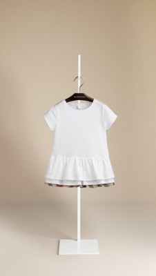 Frill Detail Cotton T-Shirt