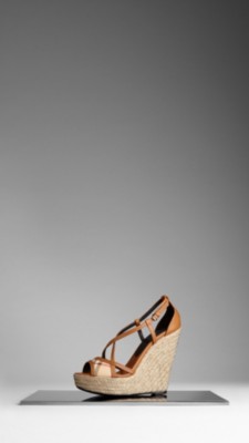 Haymarket Check Espadrille Wedges