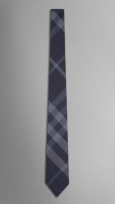 Check Wool Silk Tie