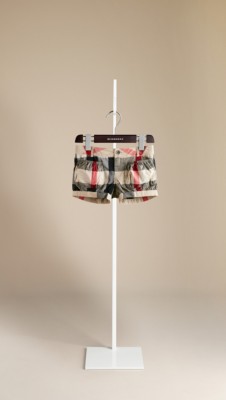 Check Cotton Voile Shorts