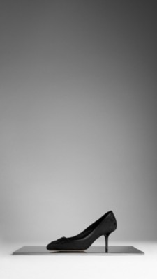 Check Jacquard Brogue Detail Pumps