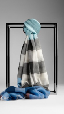 Check Colour Stripe Scarf