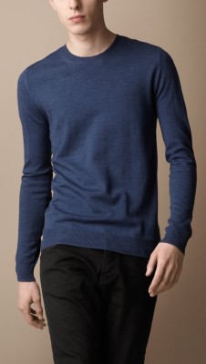 Check Detail Merino Wool Sweater